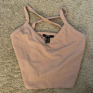 Pink sparkle crop top